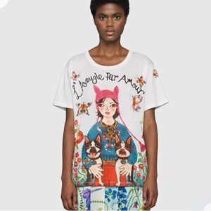Gucci x Unskilled Worker “The Stein Sisters” Graphic T-Shirt White Size L